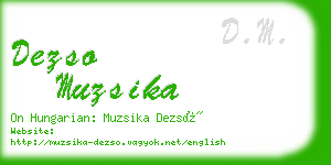 dezso muzsika business card